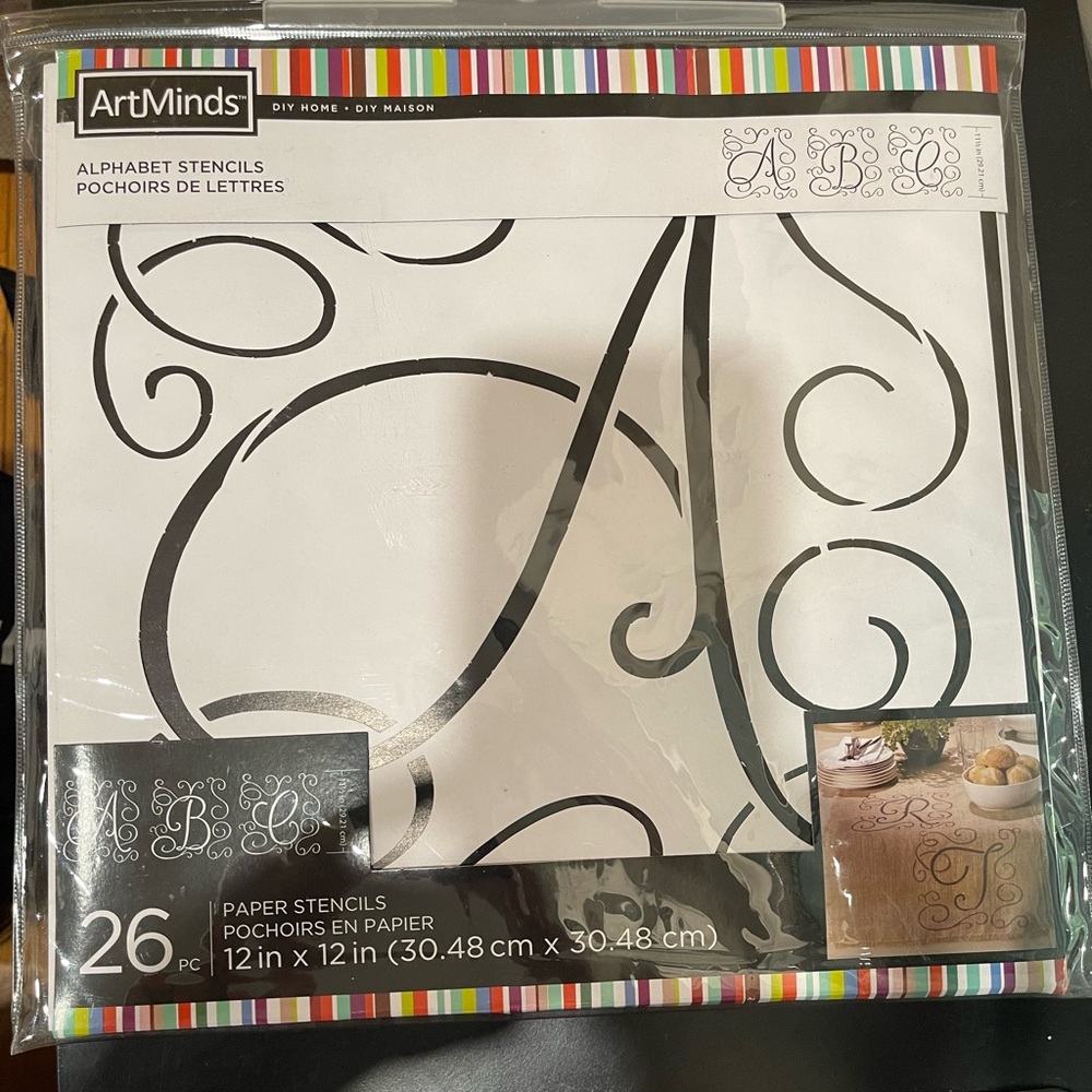 Artminds Alphabet Paper Stencils